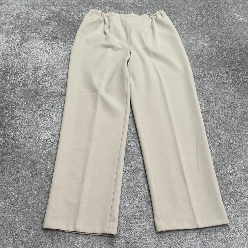 Draper's & Damon's Vintage 90's Y2K Dress Pants Womens 16 Beige Pull On Elastic